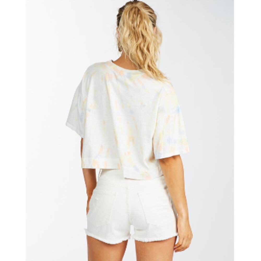 New ~ BILLABONG ~ White Cotton BOXY Short Sleeve T-Shirt Size XS - Picture 2 of 10